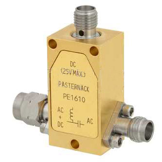 0.1 MHz to 50 GHz 2.4 mm bias tee rated at 150 mA and 25 VDC